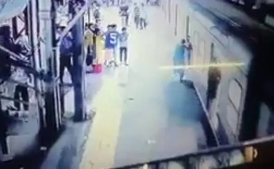 RPF officer saves woman who fell while boarding Mumbai local