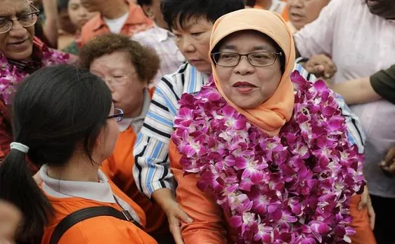 Halimah Yacob sworn in as Singapore's first female president without vote