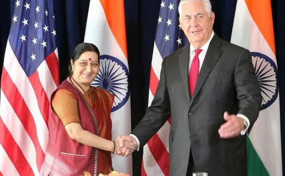 Sushma Swaraj meets US Secretary of State Rex Tillerson, raises issue of terrorism, H-1B