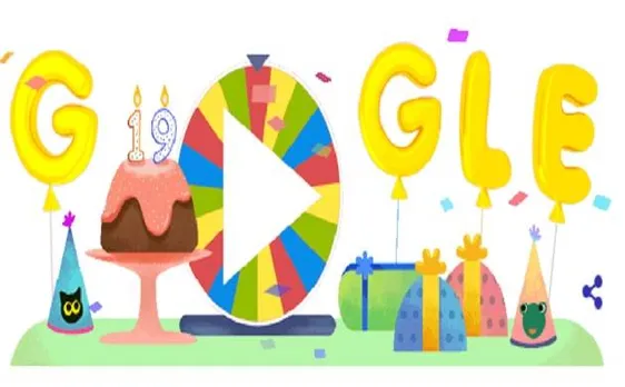 Google celebrates 19th birthday with 'Surprise Spinner' doodle