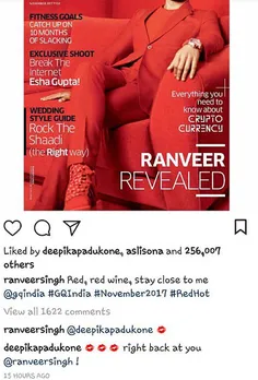Padmavati: Amidst break up rumours Ranveer Singh-Deepika Padukone make a sweet conversation on Instagram
