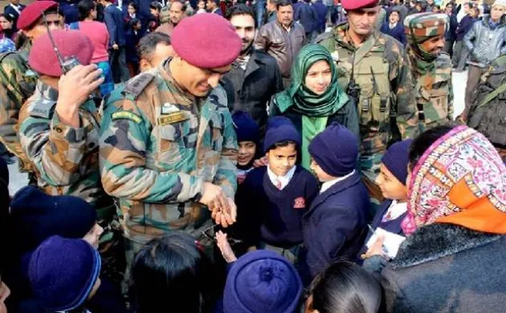 Srinagar: MS Dhoni makes surprise visit to Army Public School; tells students to balance sports and studies