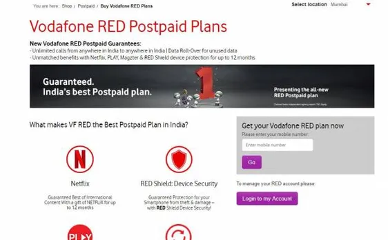 Vodafone India announces RED Together postpaid plan; offers extra data, data roll over benefits