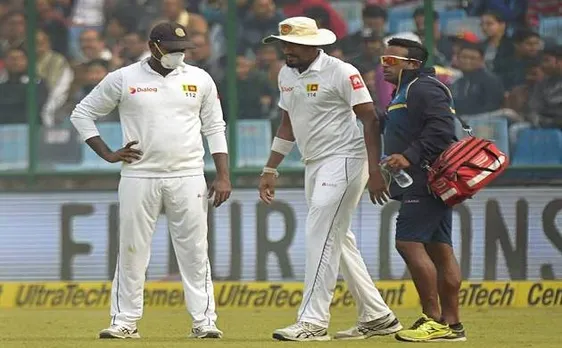 IND vs SL, Kotla Test: Delhi pollution again troubles mask wearing Lankans