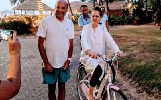 As Rahul Gandhi takes charge, mom Sonia goes cycling in Goa