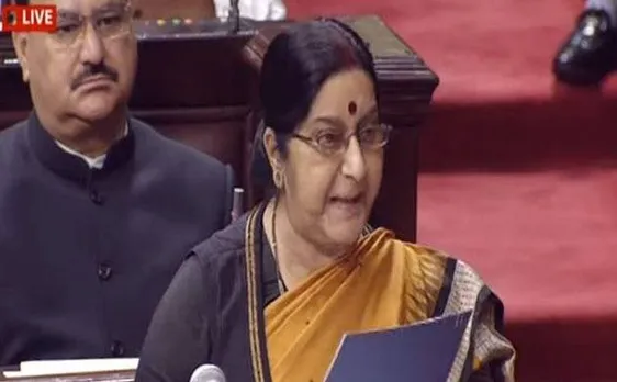 Sushma Swaraj says Jadhav asked about 'Baba' as Pakistan made his mother, wife look like 'widows'