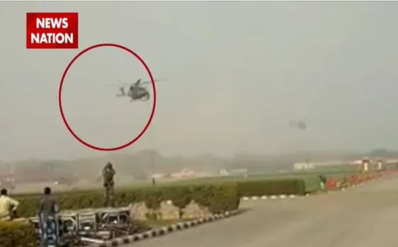 Watch Exclusive Video | Three jawans falls from chopper during practice drill ahead of Army Day