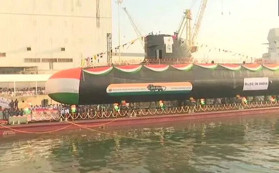 Indian Navy launches ultramodern Scorpene class submarine Karanj