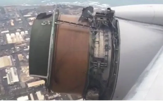Watch Video: United flight 1175 engine fell apart in midair, 373 people lands safely