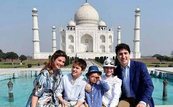 Canadian PM Trudeau begins week-long India tour, visits Taj Mahal with Family