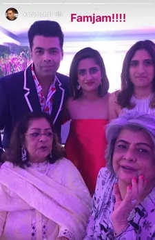 Karan Johar celebrates momâ€™s 75th birthday, shares ADORABLE snap of his family (see pics)