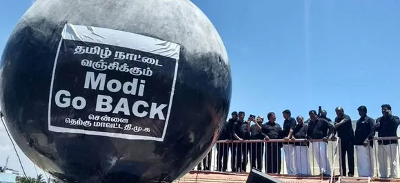 Live updates | Cauvery protesters show black flags, cry 'Modi Go Back' in Chennai