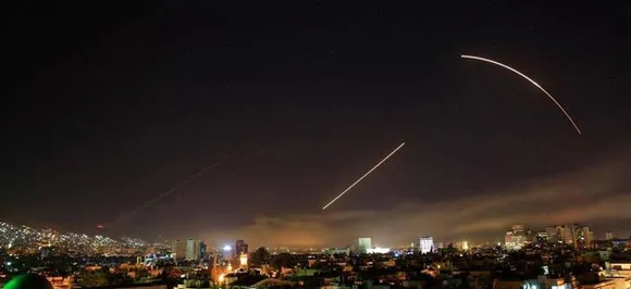 US attacks Syria: Watch first visuals of airstrikes announced by Donald Trump