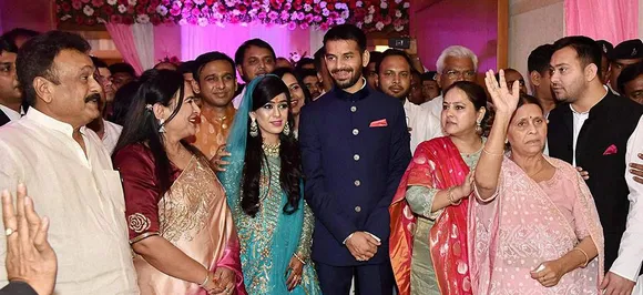 Lalu Yadav's son Tej Pratap exchanges rings with Aiswarya Rai, marriage on May 12