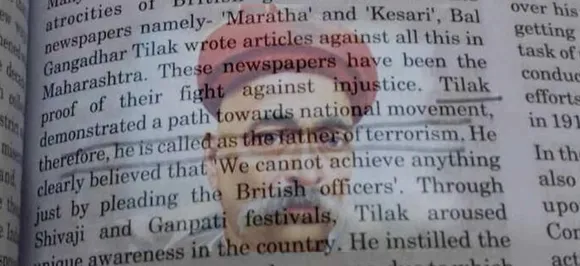 Bal Gangadhar Tilak 'father of terrorism', reads Rajasthan Class 8 book