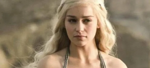 Emilia Clarke in a boat of flowers bid adieu to Game of Thrones