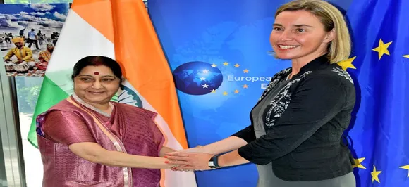 Sushma Swaraj discusses 'maximising' India-EU ties with EU High Representative Federica Mogherini