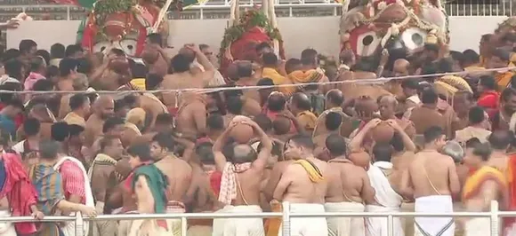 Devotees throng Shree Jagannath temple to celebrate Snana Jatra in Puri