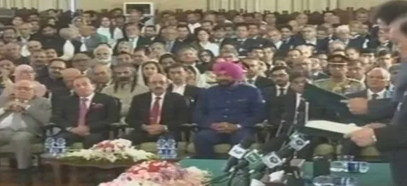 Navjot Singh Sidhu shares dais with President of PoK at Imran Khanâ€™s swearing-in