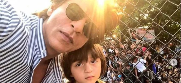 Shah Rukh Khan with his cute munchkin AbRam wishes Eid Mubarak