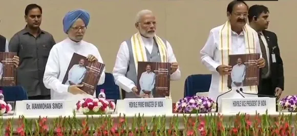 PM Narendra Modi releases Venkaiah Naidu's book 'Moving Onâ€¦ Moving Forward: A Year in Office'