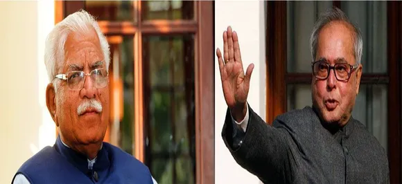 Show of warmth between Pranab Mukherjee and Khattar may greatly amuse Congress