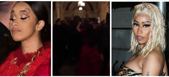 Nicki Minaj Cardi B end up in a scuffle, latter left with a bump on head