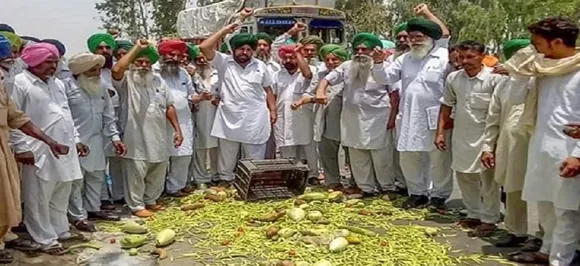 Over 600 sugarcane farmers block rail, road traffic in Hoshiarpur