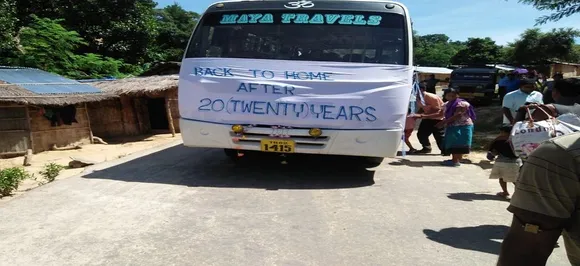 28 families of Bru refugees return to Mizoram
