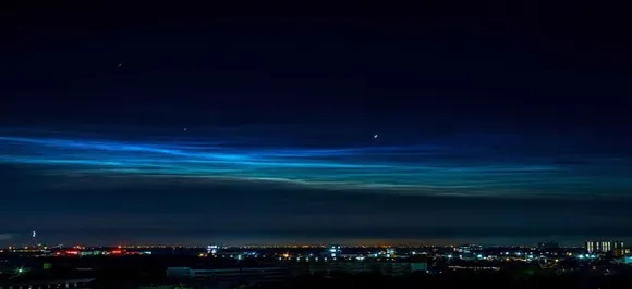 NASA balloon captures images of rare electric blue clouds