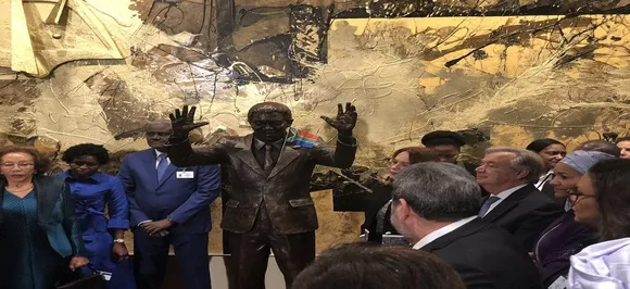 Statue of Nelson Mandela dedicated at United Nations