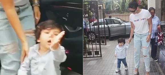 Taimur just said his first word to the paparazzi! Video Inside