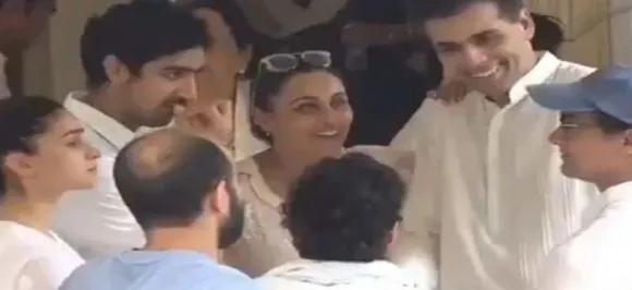 Twitterati shame Rani Mukherji, Karan Johar and Aamir Khan for cracking a smile at Krishna Raj Kapoor's funeral