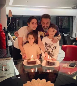 Sanjay Dutt and Maanayata celebrate birthday of their twin munchkins, here are the heartwarming pictures