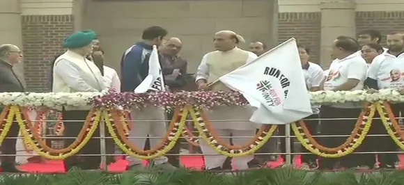 Sardar Patel Birth Anniversary: Rajnath Singh flags off 'Run for Unity' in New Delhi 