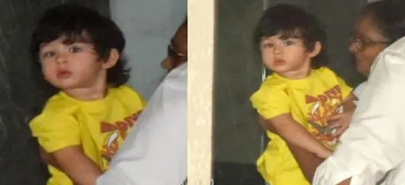Taimur Ali Khan enters play school with sleepy eyes; see pics