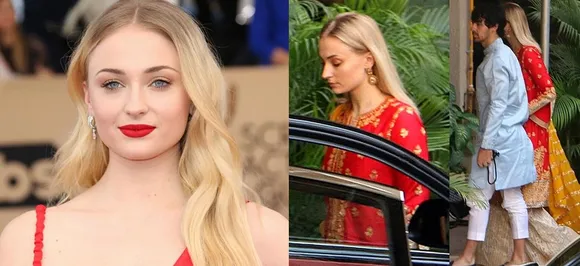 Game Of Thrones star Sophie Turner looks like a dream in Indian wear at Nickyankaâ€™s Wedding Puja
