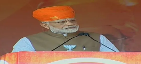 PM Modi hits out at Congress president Rahul Gandhi over his 'Bharat Mata Ki Jai' jibe