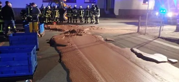 Chocolate havoc: Chocolate meltdown caused German road to close