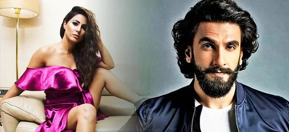 Hina Khan got a savior in Ranveer Singh as she struggled with her dress at an award show