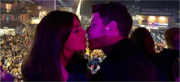 Priyanka Chopra and Nick Jonas ring in New Year with a kiss, see pictures