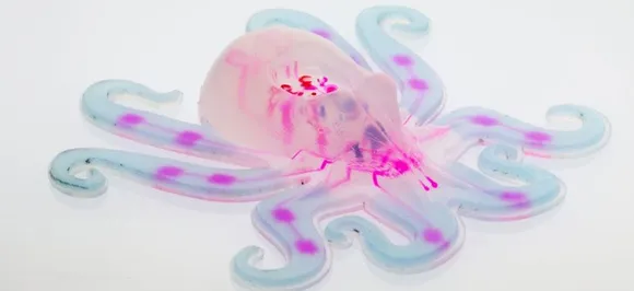 3D-printed soft robots to mimic creatures living on water