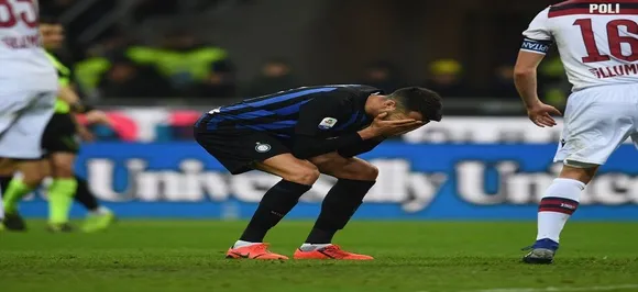 Bologna stun Inter Milan, AC Milan held to 1-1 draw by Roma in Serie A