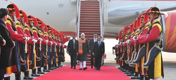 Prime Minister Narendra Modi arrives in South Korea on 2-day visit