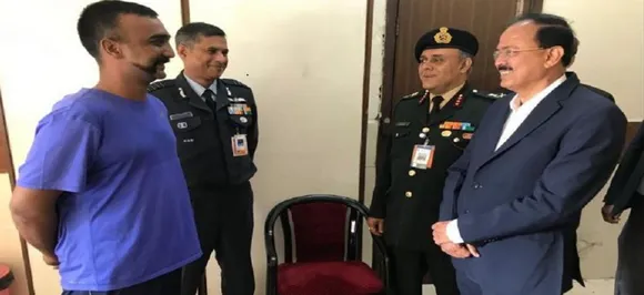 Union Minister Subhash Rao Bhamre meets IAF pilot Abhinandan Varthaman in Delhi