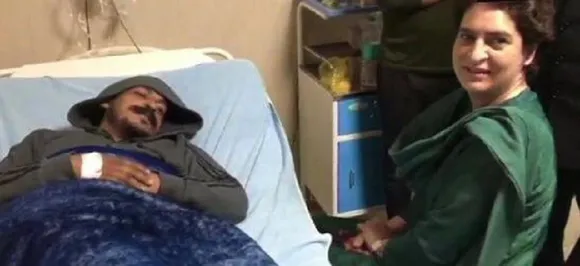 Priyanka Gandhi Vadra meets Bhim Army chief Chandrashekhar Azad in Meerut hospital