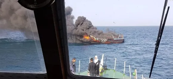 Indian Coast Guard, Gujarat ATS seize 100 kg drugs from Pakistani boat off Porbandar coast, 9 arrested 
