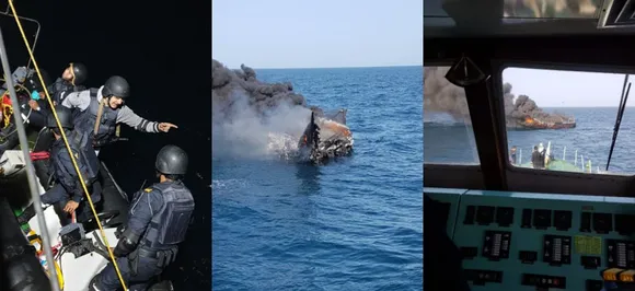Stunning mid-sea chase ends in massive blast: How Indian Coast Guard intercepted drug boat off Porbandar coast, see pics