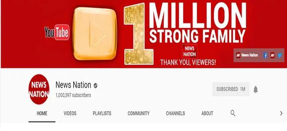 Thank you! News Nation YouTube channel crosses 1 MILLION subscribers 