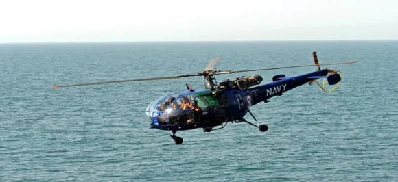 Navyâ€™s Chetak helicopter deployed on board Talwar-class frigate crashed in Arabian Sea